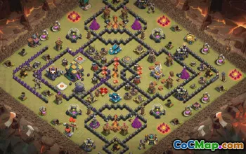 town hall 14, trophy/war base layout #39163