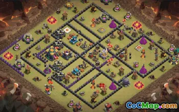 town hall 14, trophy/war base layout #39164