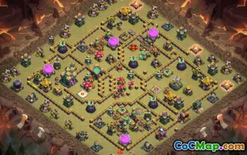 town hall 14, trophy/war base layout #39241