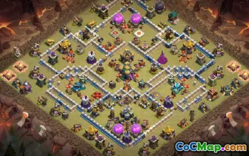 town hall 14, trophy/war base layout #39293