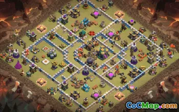 town hall 14, trophy/war base layout #39300