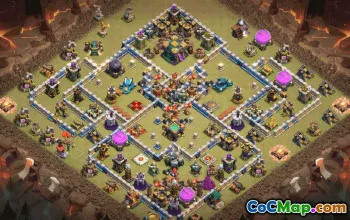 town hall 14, trophy/war base layout #39327