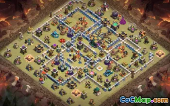 town hall 14, trophy/war base layout #39343