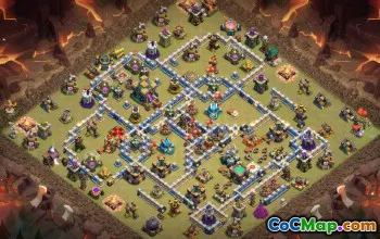 town hall 14, trophy/war base layout #39344