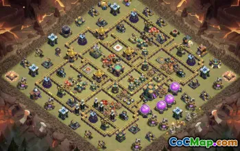 town hall 14, trophy/war base layout #39368