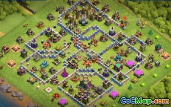 town hall 14, trophy/war base layout #39372
