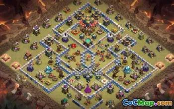 town hall 14, trophy/war base layout #39395