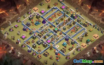 town hall 14, trophy/war base layout #39467