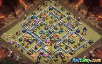 town hall 14, trophy/war base layout #39511