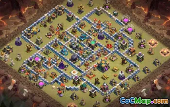 town hall 14, trophy/war base layout #39512