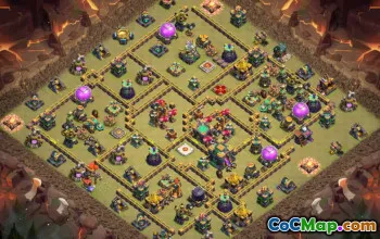 town hall 14, trophy/war base layout #39617