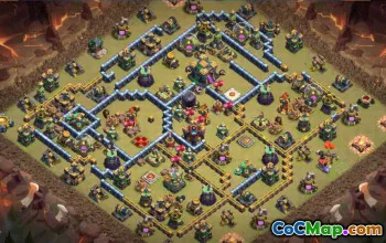town hall 14, trophy/war base layout #39623