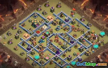 town hall 14, trophy/war base layout #39806