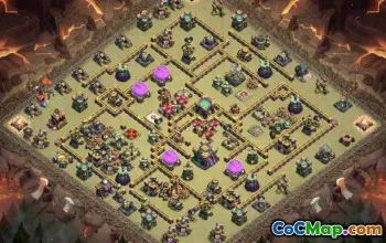 town hall 14, trophy/war base layout #39845