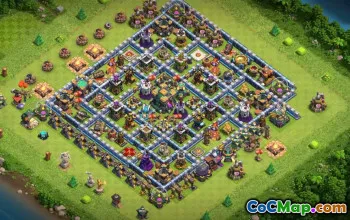 town hall 14, trophy/war base layout #39920