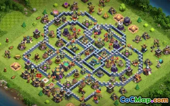 town hall 14, trophy/war base layout #39946