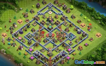 town hall 14, trophy/war base layout #39954