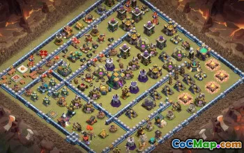town hall 14, trophy/war base layout #40031