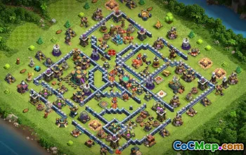 town hall 14, trophy/war base layout #40070
