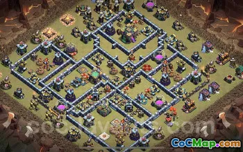 town hall 14, trophy/war base layout #40248