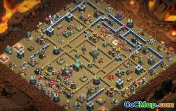 town hall 14, trophy/war base layout #41236