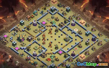 town hall 14, trophy/war base layout #41406