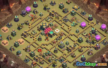 town hall 14, trophy/war base layout #41637