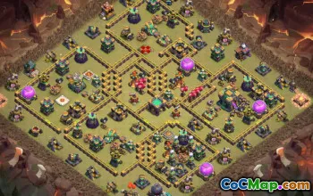 town hall 14, trophy/war base layout #41639