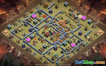 town hall 14, trophy/war base layout #43719