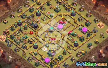 town hall 14, trophy/war base layout #44830