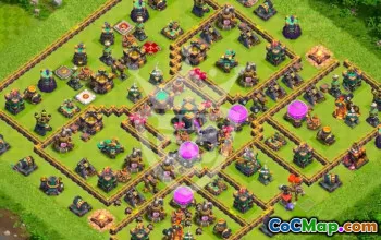 town hall 14, trophy/war base layout #44836