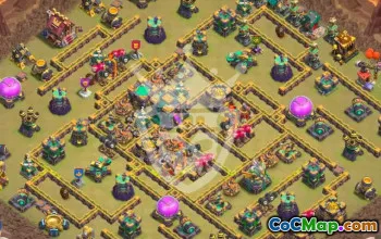 town hall 14, trophy/war base layout #45258