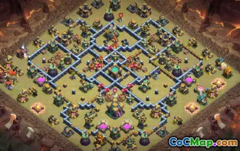 town hall 14, trophy/war base layout #46041