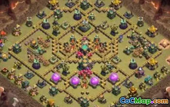 town hall 14, trophy/war base layout #48380