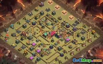 town hall 14, trophy/war base layout #48390