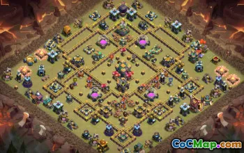 town hall 14, trophy/war base layout #49952