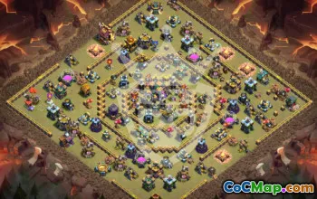 town hall 14, trophy/war base layout #49953