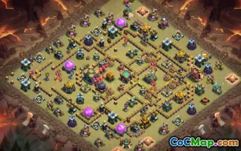 town hall 14, trophy/war base layout #49999
