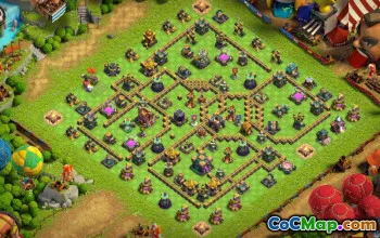 Top CoC TH14 Base Layout with Copy Link #51954