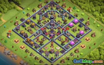 TH15 Farming Base: Anti 2 Stars Design & Link | COC 2025 #21864