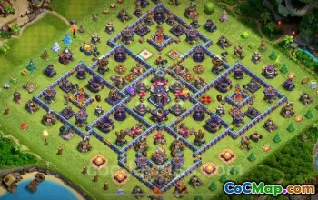 TH15 Farming Base Hybrid Link - Clash of Clans Layout #26216