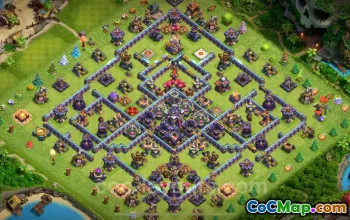 TH15 Farming Base with Link - Anti Everything Hybrid COC #22121