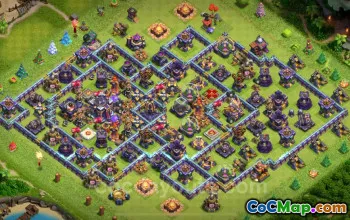 TH15 Hybrid Base - Anti Dragon & Anti Air Defense Copy #22075