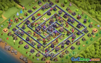 TH15 Hybrid Base Link for Trophy Defense - Clash of Clans #26222
