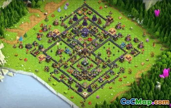 town hall 15, trophy/war base layout #34190
