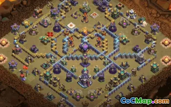 town hall 15, trophy/war base layout #34201