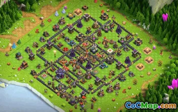 town hall 15, trophy/war base layout #34280
