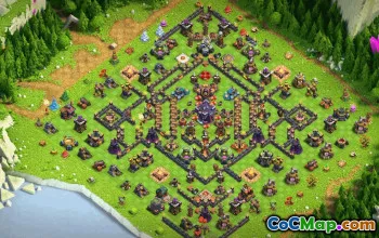 town hall 15, trophy/war base layout #34301