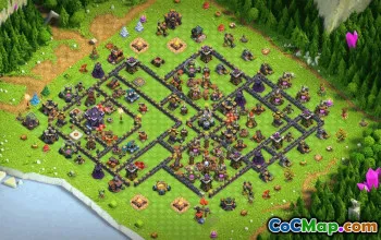 town hall 15, trophy/war base layout #34460