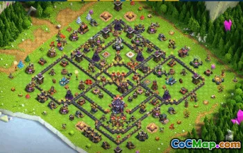 town hall 15, trophy/war base layout #34461